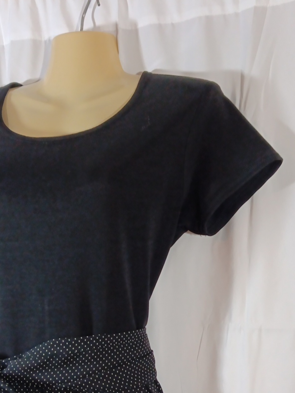 CDC Vintage Womens 8 Jumpsuit Black Polka Dot Wide Leg High Rise Waist Tie - Picture 3 of 14